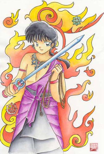 不動明王的乱馬・・・年明けから何を描いてるやら・・・